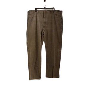 Dickies Mens Green Cotton Work Pants 44x32 With Pockets Button Fly Denim Jeans
